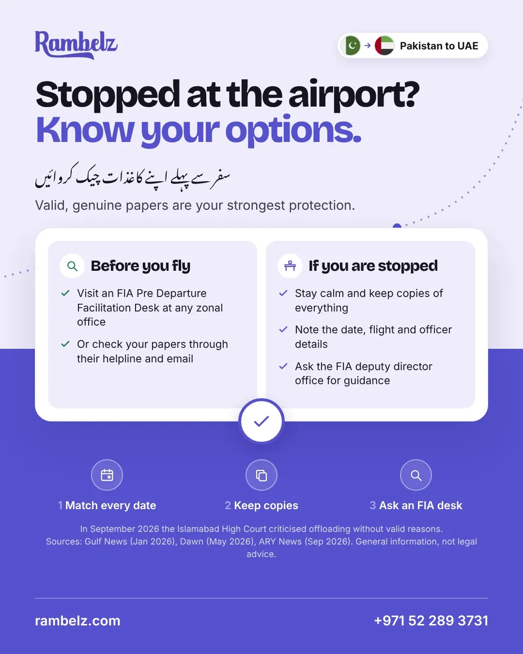 Options before you fly and if you are stopped at a Pakistani airport
