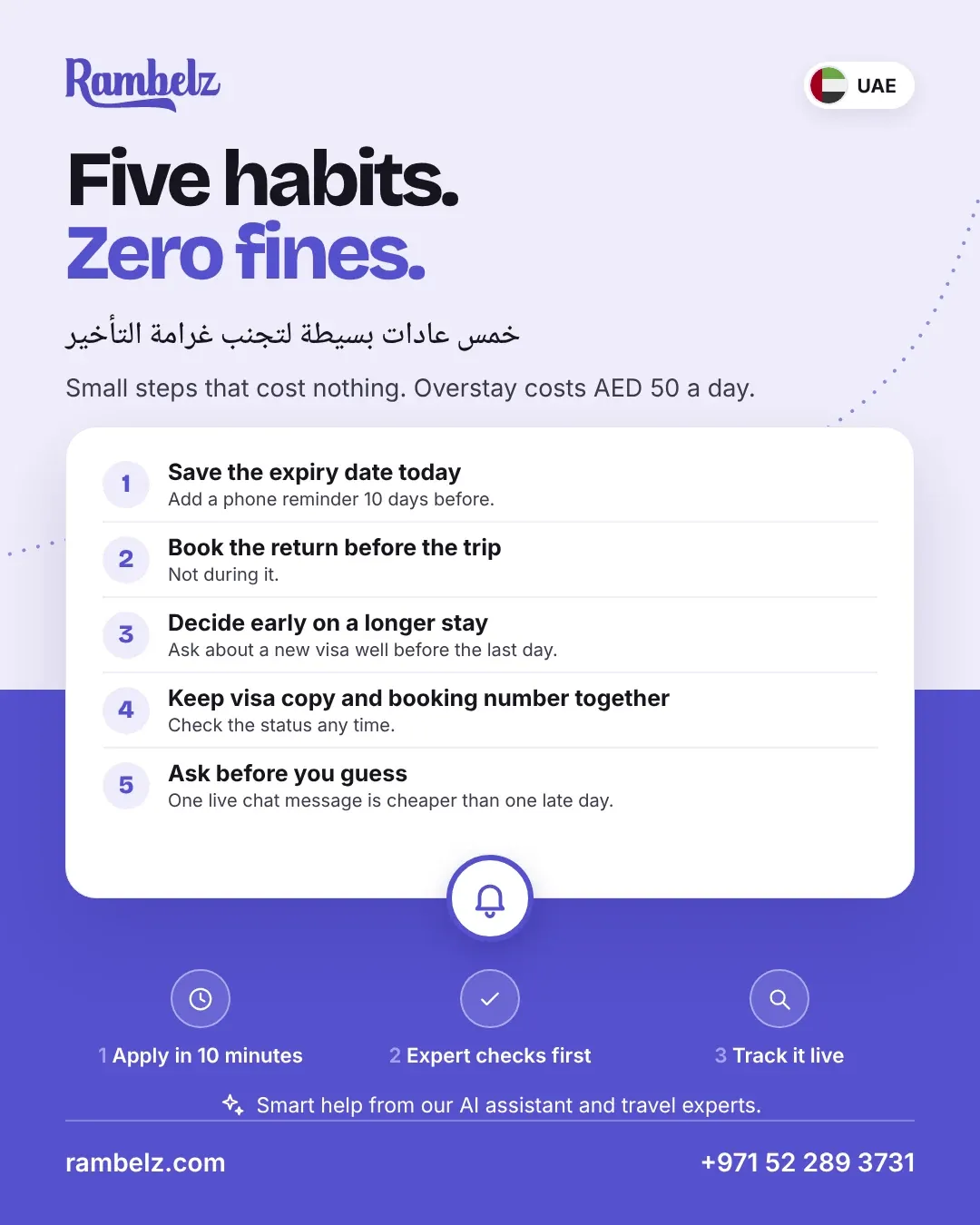 Five habits that keep UAE overstay fines at zero